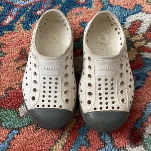 Native White and Gray Shoes